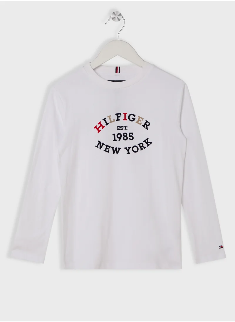 TOMMY HILFIGER MONOTYPE FLOCK REGULAR TEE LS