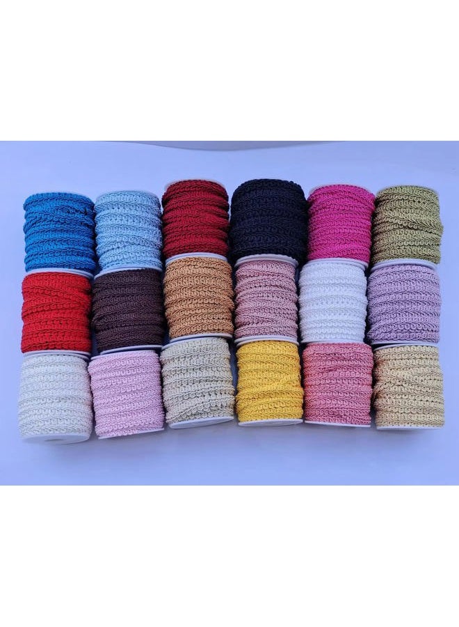 MONIDOOR 1/2 Inch Gimp Braid Trim 15 Yards for Upholstery Costume DIY Crafts(Camel 1005) - Image 4