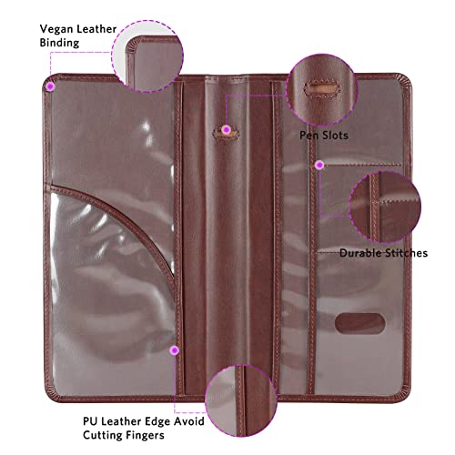 CoBak Premium Faux Leather Car Document Holder with Magnetic Closure and 6 Compartments - Image 2
