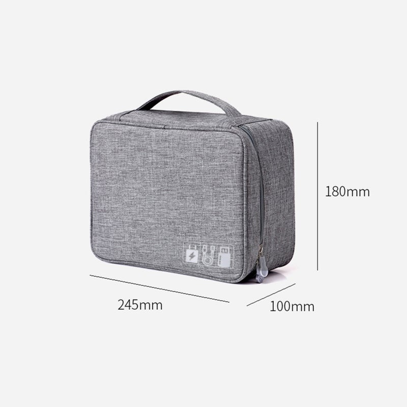 Electronics Organizer Travel Bag for Cable Accessories Storage Bag Pouch Separated Space Waterproof for Cable Cord Charger Hard Drive Earphone Power Bank - Image 5