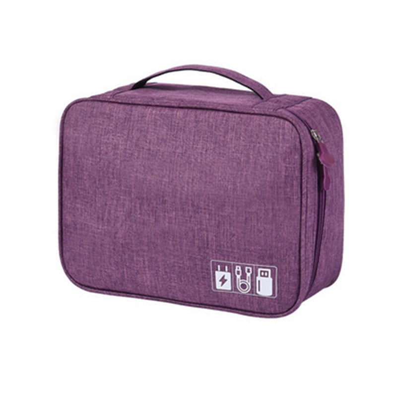 Electronics Organizer Travel Bag for Cable Accessories Storage Bag Pouch Separated Space Waterproof for Cable Cord Charger Hard Drive Earphone Power Bank - Image 1