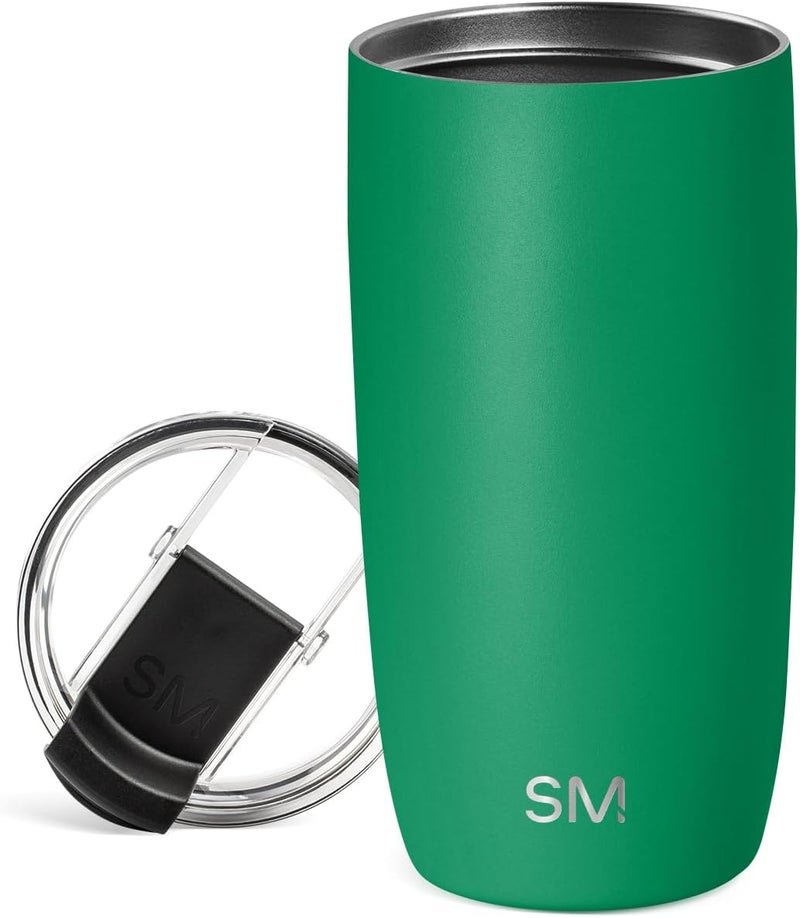 Simple Modern Travel Coffee Mug Tumbler with Flip Lid | Reusable Insulated Stainless Steel Cold Brew Iced Coffee Cup Thermos | Gifts for Women Men Him Her | Voyager Collection | 16oz | Kelly Green - Image 1