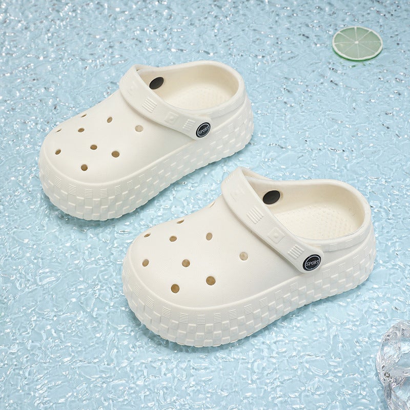 Children'S Croc Shoes Women'S Summer Medium And Large Children'S Anti-Slip Beach Baotou Travel Outerwear Sandals And Slippers Summer - Image 3