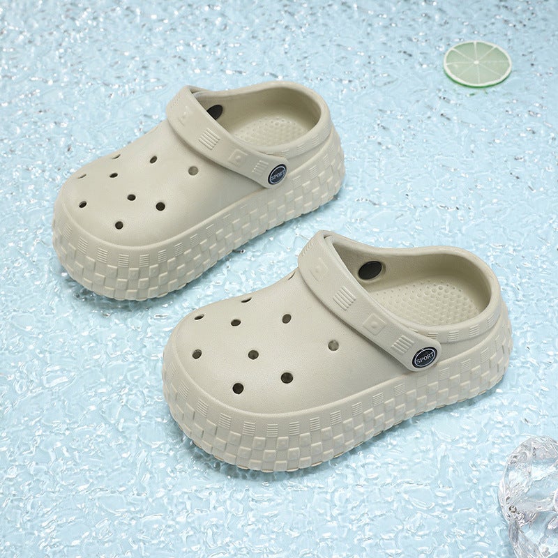 Children'S Croc Shoes Women'S Summer Medium And Large Children'S Anti-Slip Beach Baotou Travel Outerwear Sandals And Slippers Summer - Image 4