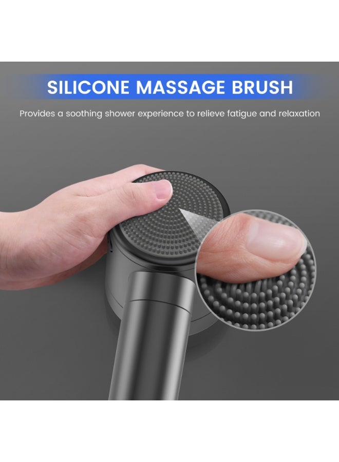 FEELSO Hard Water Filter Shower Head with 3 Modes, 15 Layers Filtration Water Saving High Pressure Shower Heads and 1.5m Hose, Massage Shower Filter for Residual Chlorine Remove Grey - Image 5