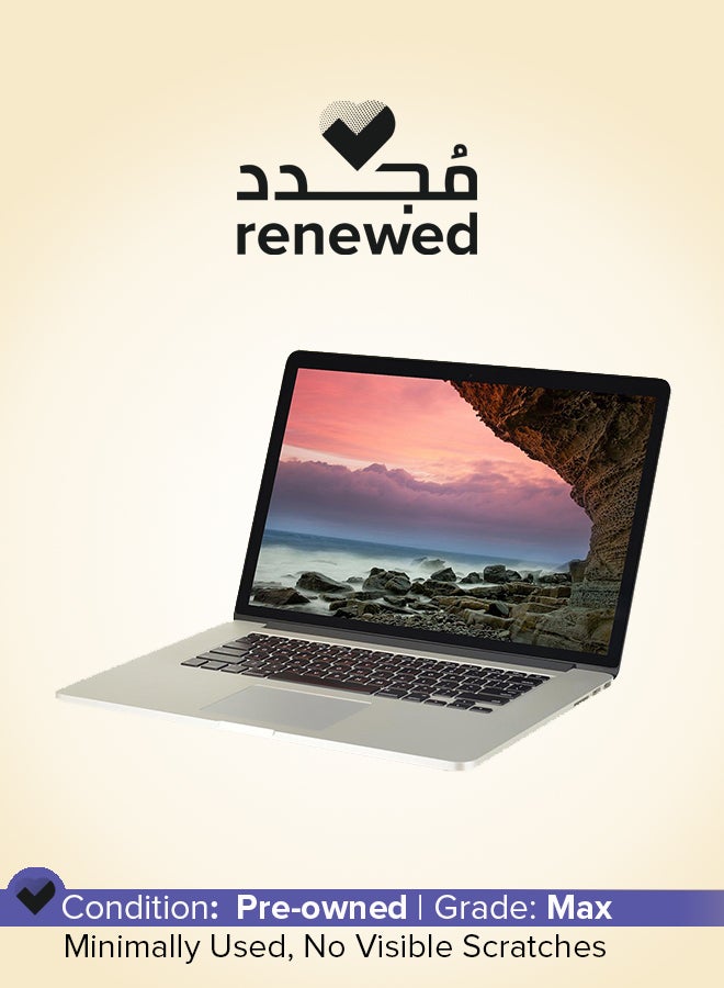 ابل  مجدد - لابتوب ماك بوك برو A1707 بشاشة ريتينا 15.4 بوصة، مع معالج إنتل كور i7/الجيل السادس/رباعي النواة/ذاكرة RAM 16GB/قرص SSD 256GB/رسومات AMD Radeon Pro 2GB/macOS - Image 1