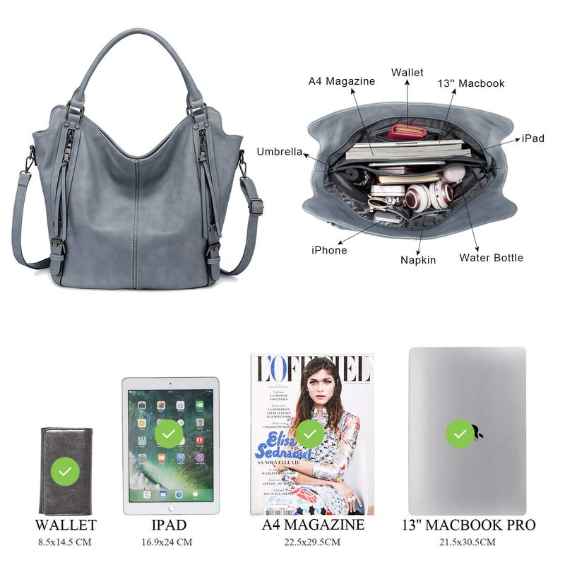 Realer Tote Bag for Women PU Leather Shoulder Bags Fashion Hobo Bags Large Purse and Handbags with Adjustable Shoulder Strap - Image 5
