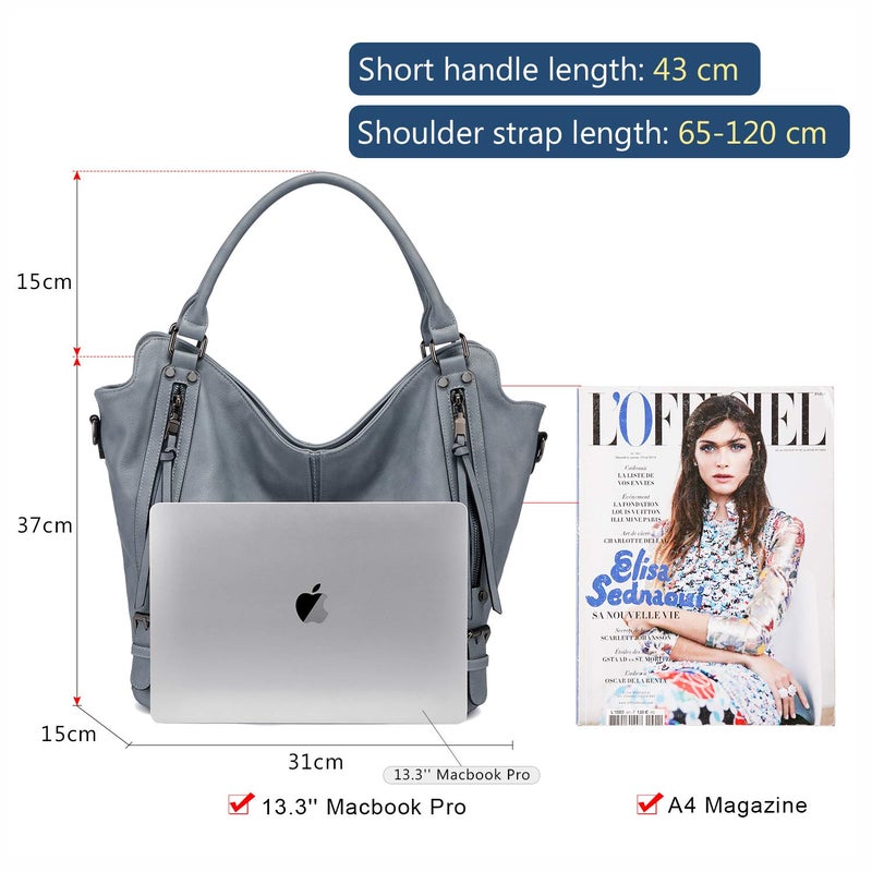 Realer Tote Bag for Women PU Leather Shoulder Bags Fashion Hobo Bags Large Purse and Handbags with Adjustable Shoulder Strap - Image 4