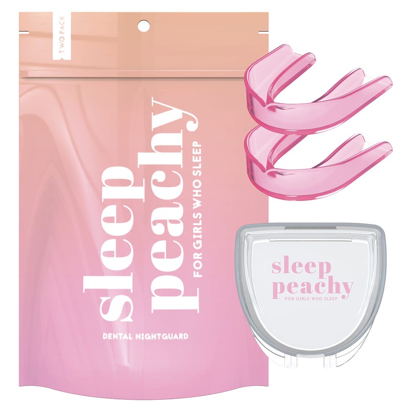 Sleep Peachy Night Guard for Women Pack of 2 Mouth Guard for Teeth Grinding Clenching and Bruxism Pink