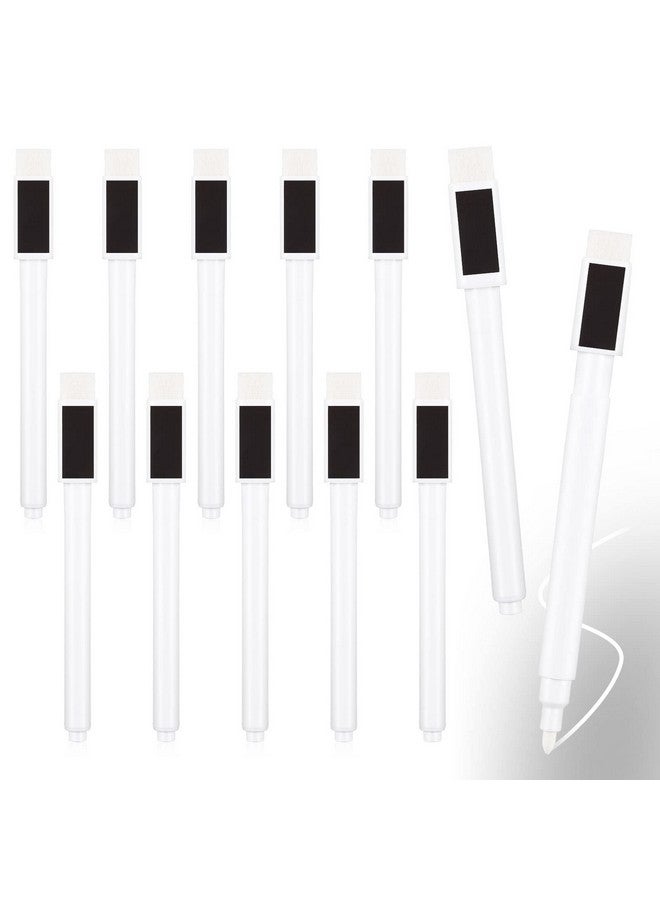 Pajean 12 Pack Fine Tip Dry Erase Magnetic Markers With Eraser Cap Magnetic Dry Erase Liquid Chalk Markers Pen Whiteboard Markers For School Office Home Dry Erase Boards And Whiteboards(White) - Image 2