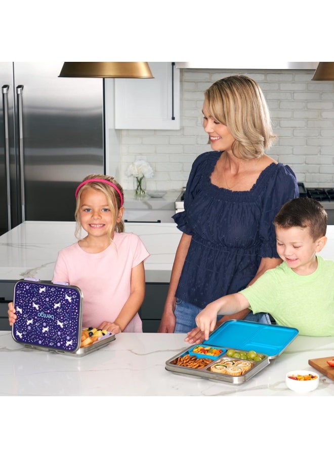 Bentgo Kids Prints Lunchbox  Stainless Steel  Unicorn  - Image 2