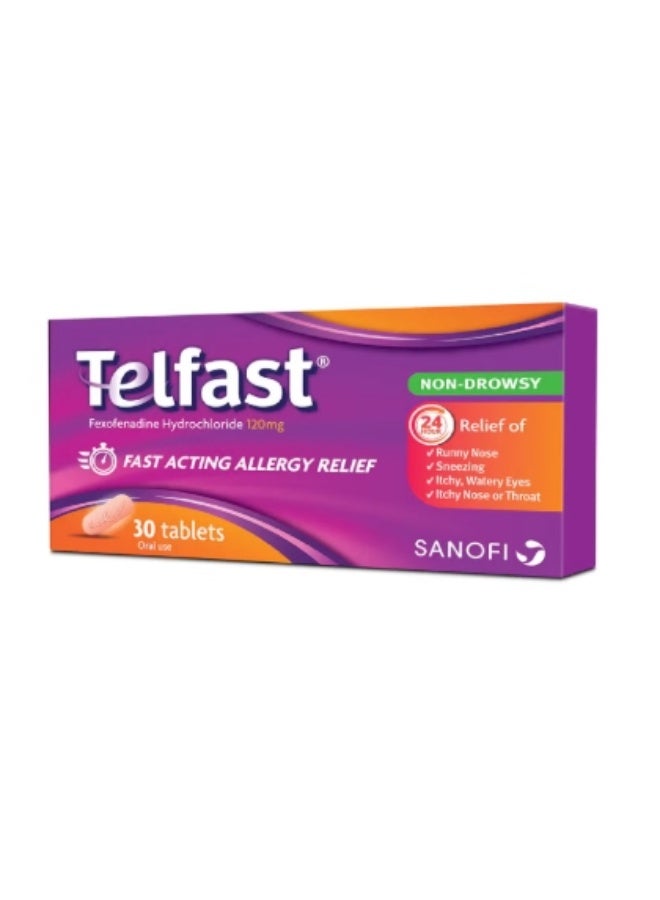 Fast Acting Allergy Relief 120Mg 30 Capsules
