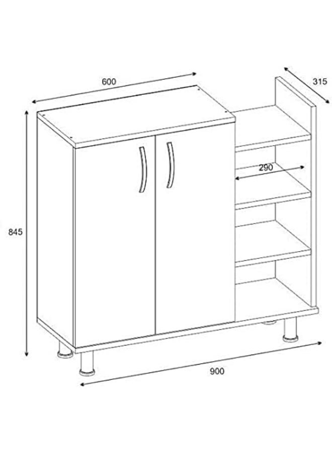 Ifurniture Food Storage Unit (White) - Image 2