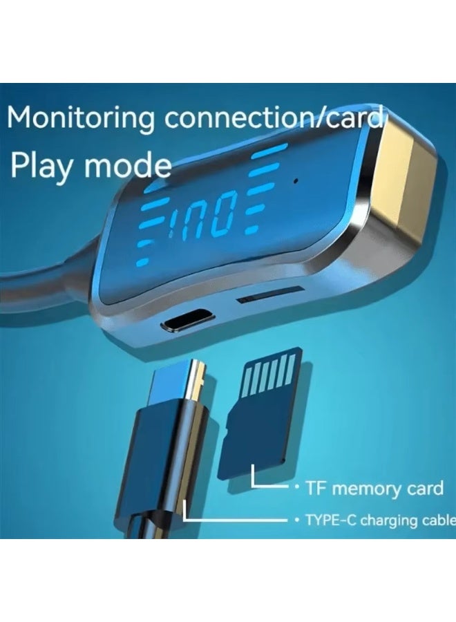 KIN KL50 Bluetooth 5.2 Sports Earphones with LED Power Display, 48H Battery Life, SD Card Playback, Lightweight Neckband, Hi-Fi Stereo Sound, Noise Reduction - Image 3