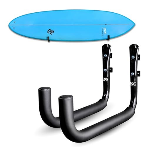 BPS Ultrastrong and Ultrapadded Steel Wall Rack for SUP Board with Marine Grade Stainless Steel Screws (SUP Board Rack) - Image 1