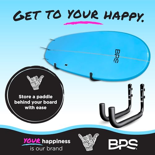 BPS Ultrastrong and Ultrapadded Steel Wall Rack for SUP Board with Marine Grade Stainless Steel Screws (SUP Board Rack) - Image 5