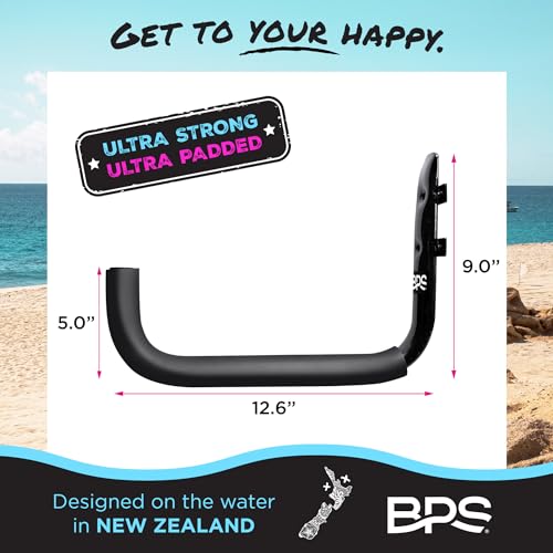 BPS Ultrastrong and Ultrapadded Steel Wall Rack for SUP Board with Marine Grade Stainless Steel Screws (SUP Board Rack) - Image 2