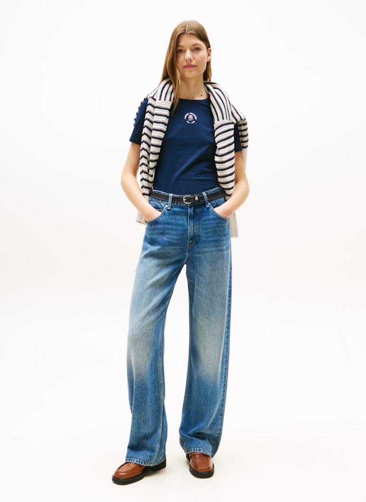 TOMMY HILFIGER STAMP LOGO SLIM Crew Neck Short Sleeve T-shirt - Image 1