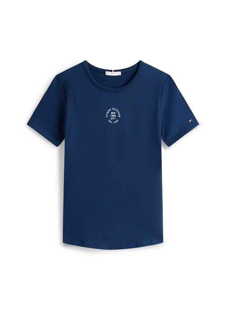 TOMMY HILFIGER STAMP LOGO SLIM Crew Neck Short Sleeve T-shirt - Image 4