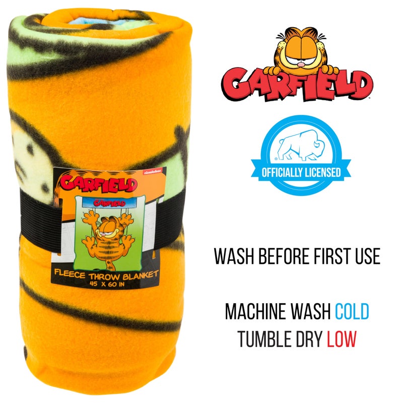 Silver Buffalo Garfield Hanging On Fleece Throw Blanket  45"" x 60"" - Image 5