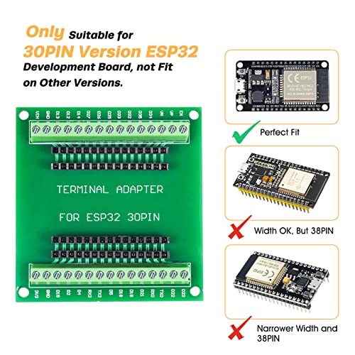 KeeYees 2pcs ESP32 Breakout Board Shield GPIO 1 into 2 for 30PIN ESP32 Development Board - Image 3