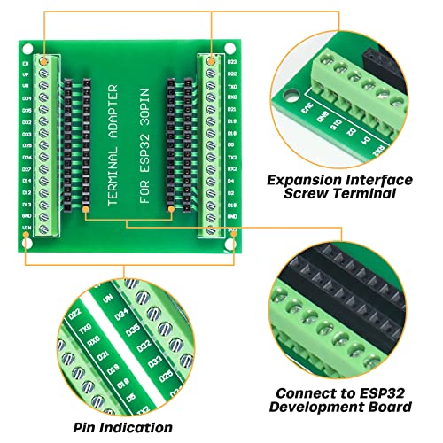 KeeYees 2pcs ESP32 Breakout Board Shield GPIO 1 into 2 for 30PIN ESP32 Development Board - Image 4