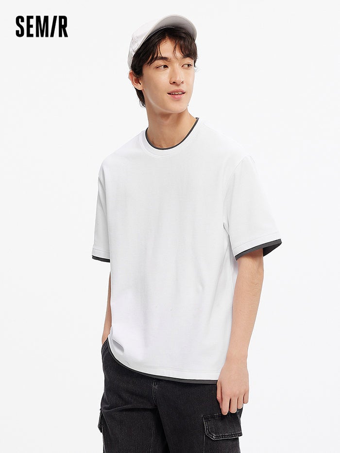 سيمير تيشيرت بطبقة متباينة للرجال - Image 3