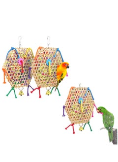Generic 2 Pack Bird Foraging Toys Hanging Shredder Accessories for Conure Cockatiel Lovebird Budgie Small Medium Birds  - Image 1