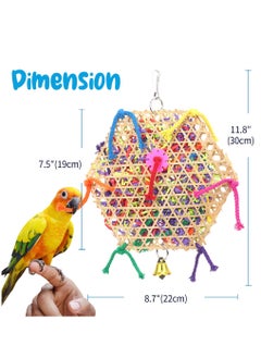 Generic 2 Pack Bird Foraging Toys Hanging Shredder Accessories for Conure Cockatiel Lovebird Budgie Small Medium Birds  - Image 4