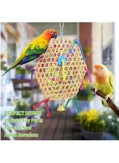 Generic 2 Pack Bird Foraging Toys Hanging Shredder Accessories for Conure Cockatiel Lovebird Budgie Small Medium Birds  - Image 2