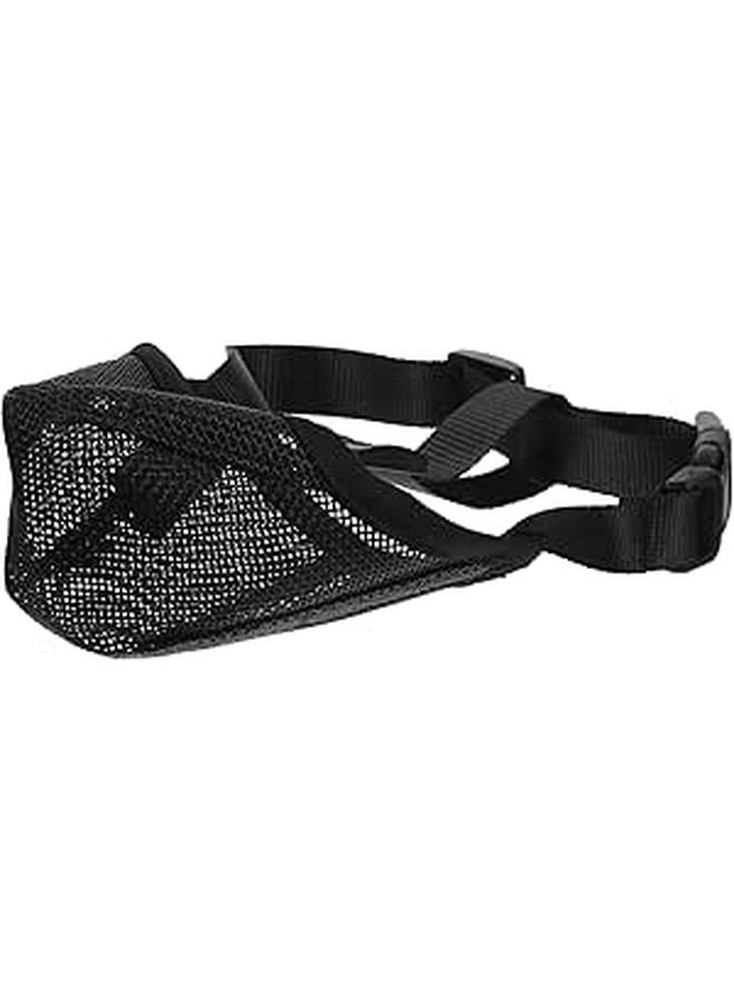 Dark Color XS Soft Mesh Dog Muzzle Breathable Anti Biting No Barking Training Mouth Cover For Large Pets - Image 1