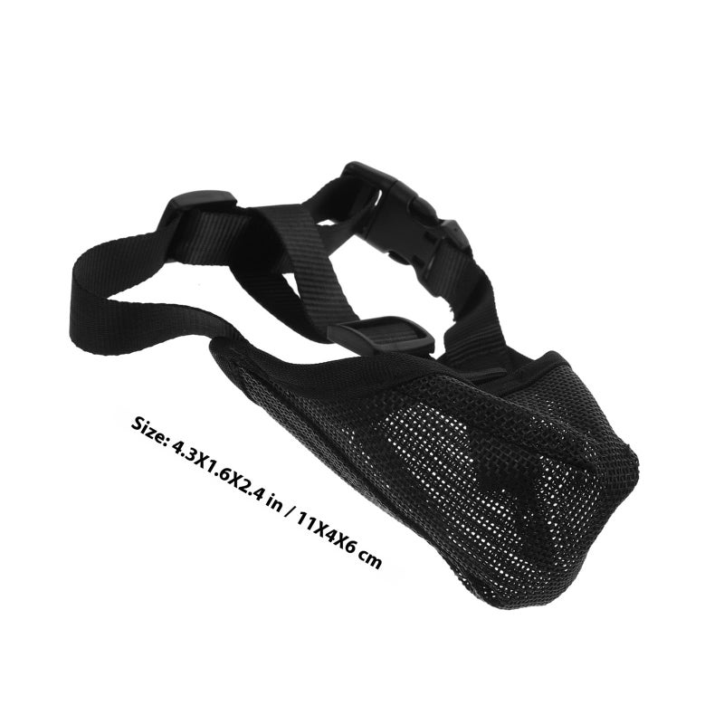 Dark Color XS Soft Mesh Dog Muzzle Breathable Anti Biting No Barking Training Mouth Cover For Large Pets - Image 3
