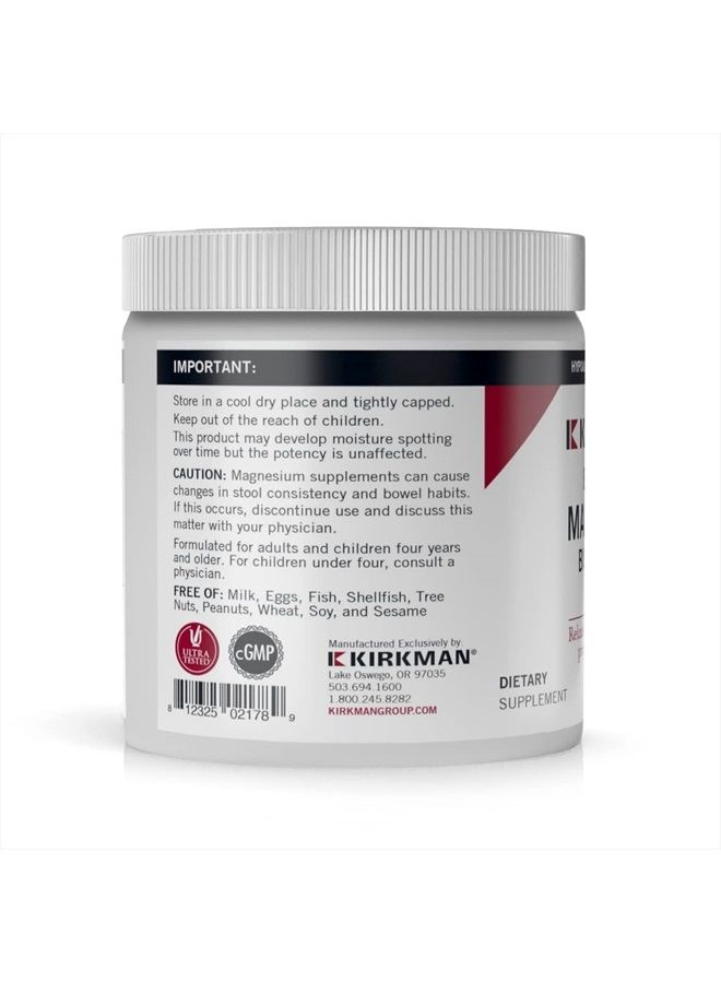 Kirkman Buffered Magnesium Bisglycinate Powder - 4 oz - Relaxes Nerves & Muscles - Prompts Restful Sleep - Hypoallergenic - Image 3