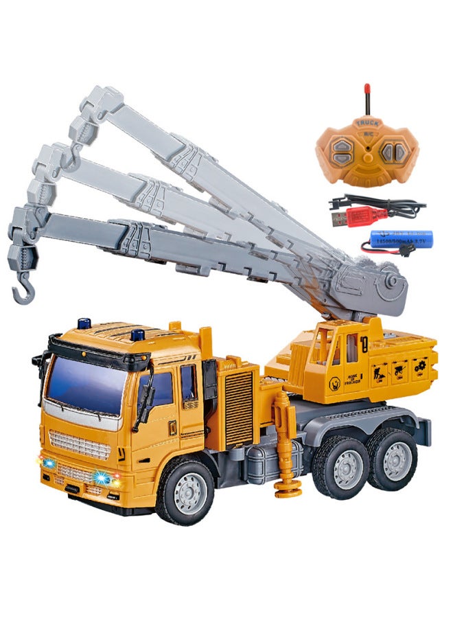 Children's Educational Remote Control Toy Truck Fire Truck Sanitation Engineering Truck Four-pass With Lithium Boy Toy Simulation Model-Color:QH833A-2D Lifting Fire Truck-Proportion:Package Four: 2 Lithium Battery 1 Charging Line 1 Remote Control Battery - Image 2