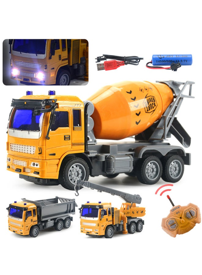 Children's Educational Remote Control Toy Truck Fire Truck Sanitation Engineering Truck Four-pass With Lithium Boy Toy Simulation Model-Color:QH833A-2D Lifting Fire Truck-Proportion:Package Four: 2 Lithium Battery 1 Charging Line 1 Remote Control Battery - Image 4