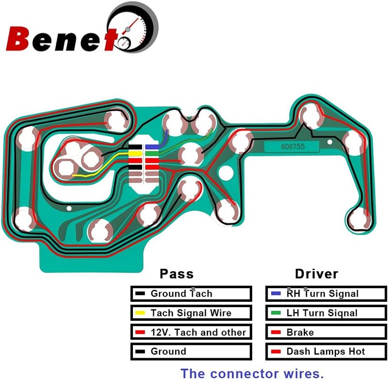 A-BENET BENET Replacement for Corvette C3 1978-1982 Speedometer and Tachometer Printed Circuit Board 606755 - Image 3
