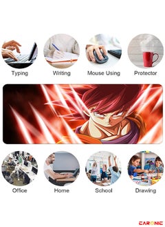 CARONIC Large Gaming Mouse Pad with Superior Micro Weave Cloth Extended Desk Mousepad with Stitched Edges Non-Slip Base Water Resist Keyboard Pad For Gamer And Office Home DBZ 161  - Image 2