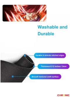 CARONIC Large Gaming Mouse Pad with Superior Micro Weave Cloth Extended Desk Mousepad with Stitched Edges Non-Slip Base Water Resist Keyboard Pad For Gamer And Office Home DBZ 161  - Image 4