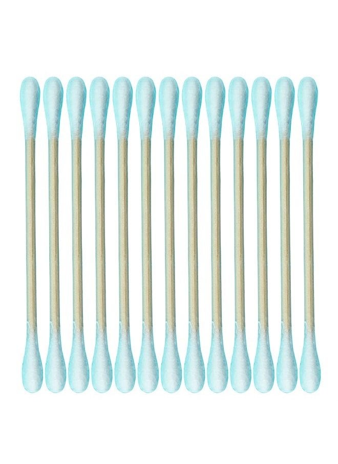 1050pcs CGR Organic cotton Swabs, 100% Cotton Double-Tipped, Bamboo Sticks(compostable), Travel Pack(3 Pack of 350 Swabs Total)