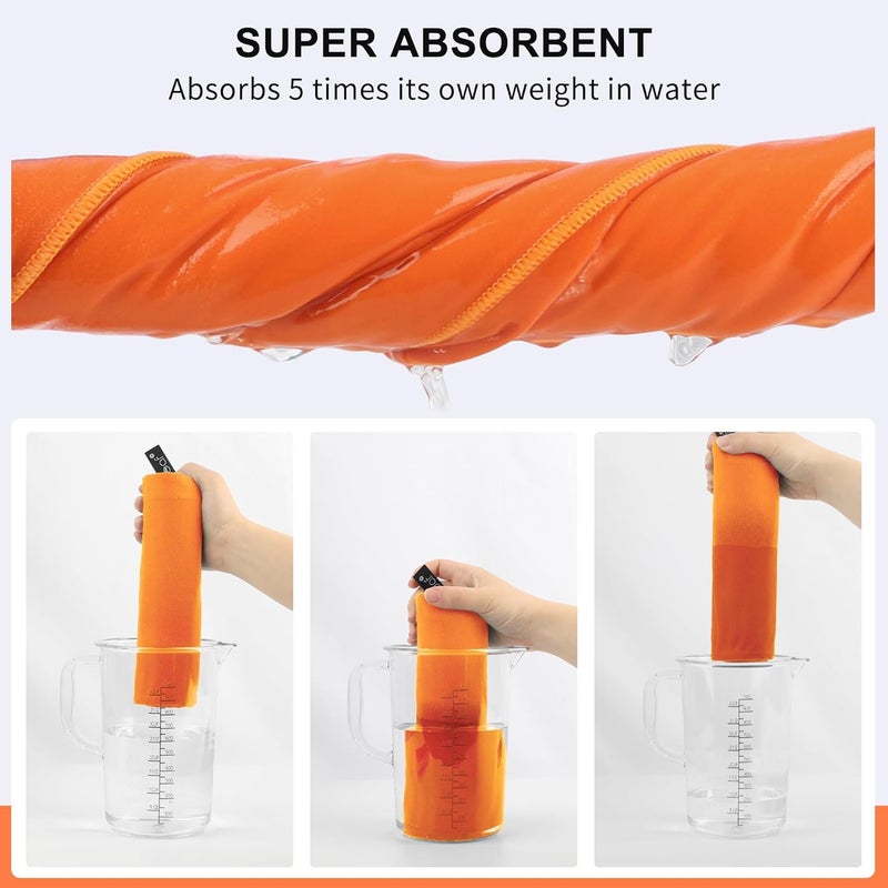 Rainleaf Odor free color Microfiber Towel Perfect Travel & Gym & Camping Towel. Quick Dry - Super Absorbent - Ultra Compact - Lightweight. Suitable for Trip, Beach, Shower, Backpacking, Pool Globally popular elegant design - Image 4