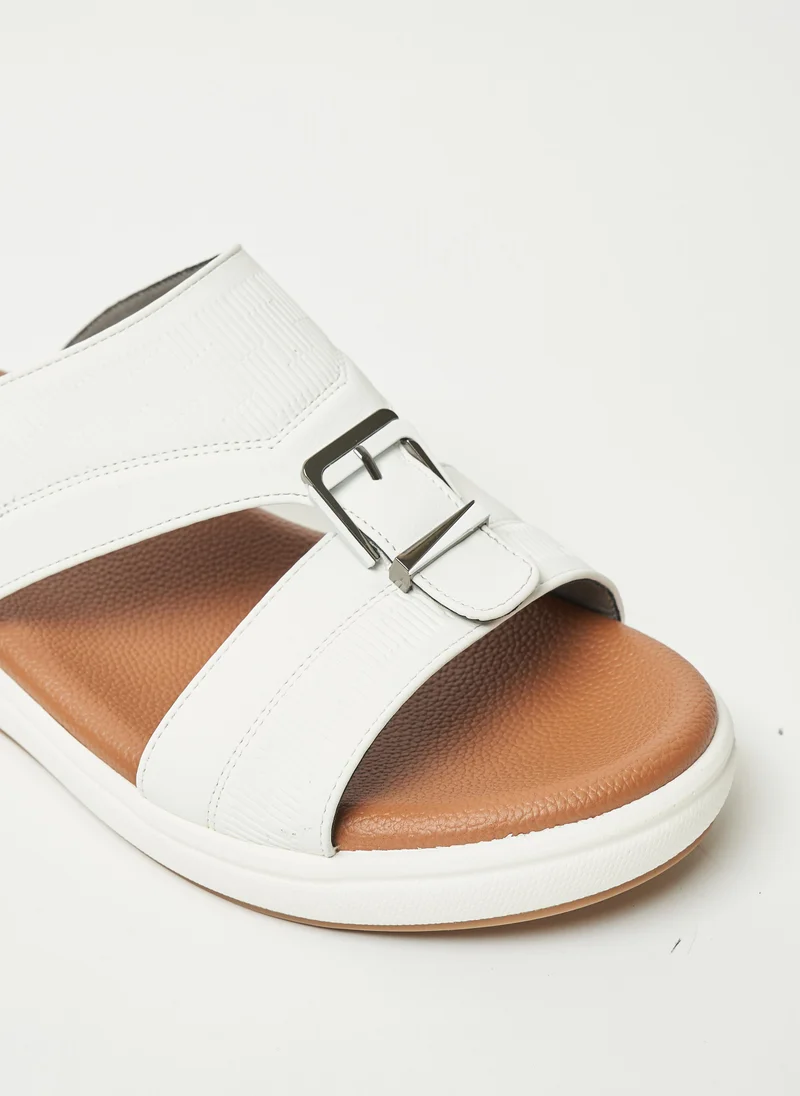 Geoomnii WHITE Geoomnii Mens Arabic Sandals White for Men | Best Price UAE