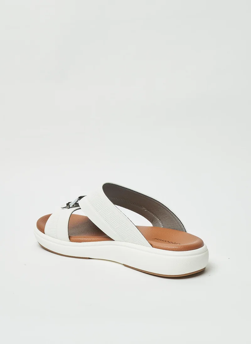 Geoomnii WHITE Geoomnii Mens Arabic Sandals White for Men | Best Price UAE