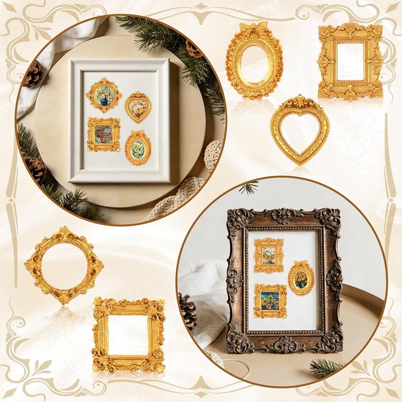 Poualss 25Pcs Mini Vintage Resin Picture Frame - Image 4