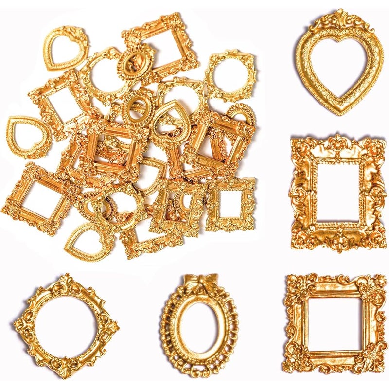 Poualss 25Pcs Mini Vintage Resin Picture Frame - Image 1