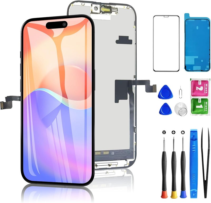 Diykitpl for iPhone 16 Pro Max Screen Replacement, 6.9 inch LCD Display 3D Touch Full HD Digitizer Frame Assembly, Compatible with A3296,A3084,A3295,A3297 Models, Repair Kit + Screen Tempered Protector - Image 1