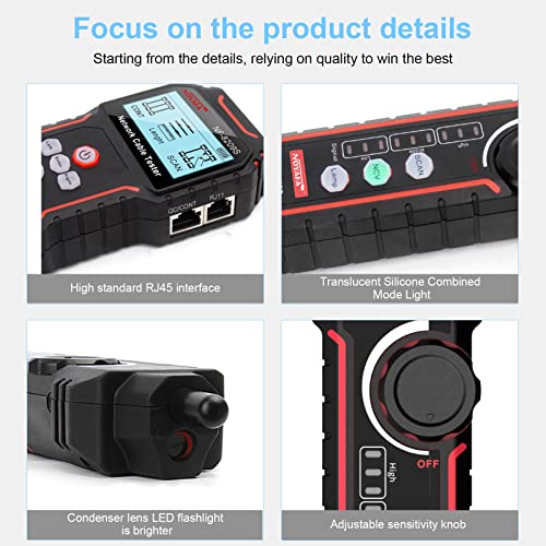 NOYAFA New Upgraded NF-8209S Network Cable Tester, Multifunctional Cable Length Tester for The CAT5, CAT6, LAN Cable Finder and POE Tester - Image 2