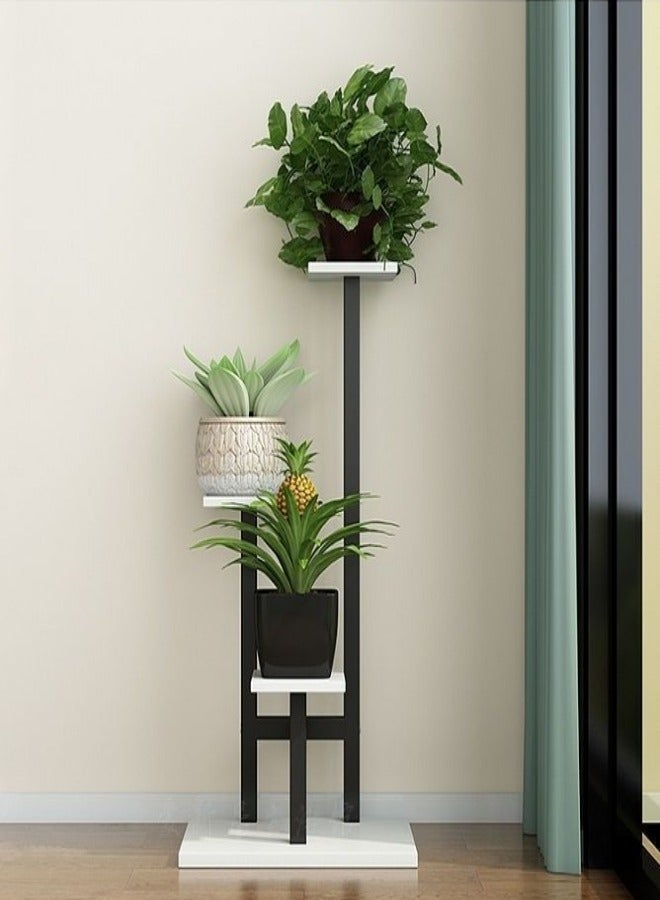 MIXDE Metal Plant Stand,3-Tier Plant Holders Indoor Stand,Patio Corner Plant Rack With 3 Trays For Living Room,Balcony,Garden  - Image 1