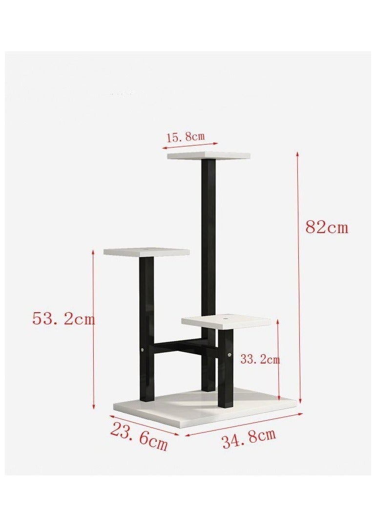 MIXDE Metal Plant Stand,3-Tier Plant Holders Indoor Stand,Patio Corner Plant Rack With 3 Trays For Living Room,Balcony,Garden  - Image 4