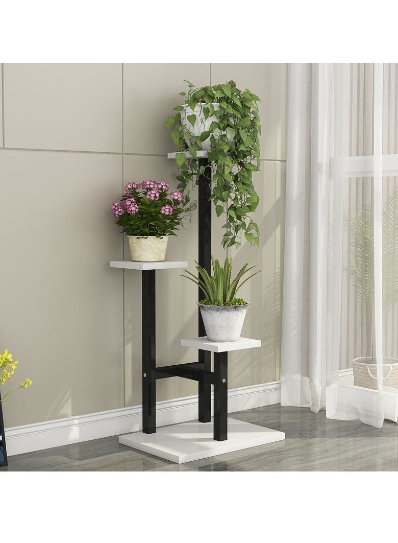 MIXDE Metal Plant Stand,3-Tier Plant Holders Indoor Stand,Patio Corner Plant Rack With 3 Trays For Living Room,Balcony,Garden  - Image 2