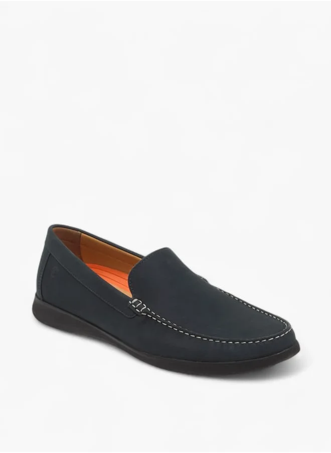 لو كونفورت Mens Solid Slip-On Moccasins